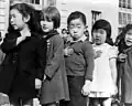 Children at the Weill public school in San Francisco in April 1942, prior to the internment of Japanese Americans.