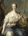 Pompadour as Diana by Jean-Marc Nattier