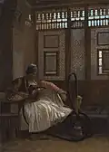 Arnaut Smoking in Cairo, Egypt painted by Jean-Léon Gérôme (1865).