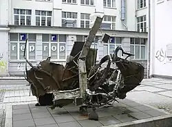 Stella, Peekskill, 1995; sculpture of premium steel at Ernst-Abbe-Platz in Jena, Germany