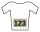 Jersey with red numbers