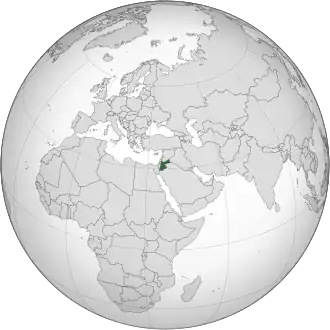 Location of Jordan