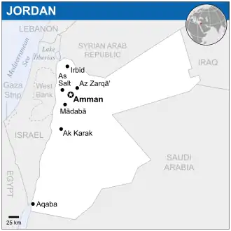 Location of Jordan