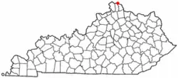 Location of Bellevue, Kentucky