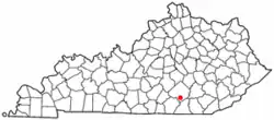 Location of Burnside, Kentucky