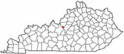 Location of Lebanon Junction, Kentucky