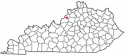 Location of Orchard Grass Hills, Kentucky