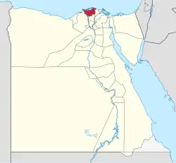 Kafr El Sheikh Governorate on the map of Egypt