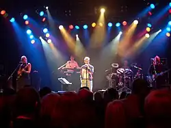 Kajagoogoo in Bochum, Germany, in 2008.  L–R: Nick Beggs, Stuart Croxford Neale, Limahl, Jez Strode and Steve Askew.