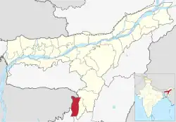 District location in Assam