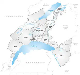 Future districts of Canton Vaud