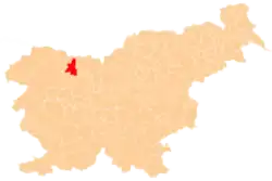 Location of the Municipality of Radovljica in Slovenia