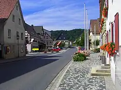 Main street in the village
