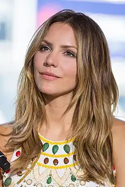 McPhee at the Camp Conival presentation for Scorpion at Petco Park during San Diego Comic-Con 2016