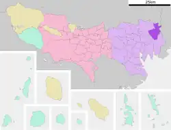 Location of Katsushika in Tokyo Metropolis