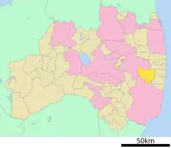 Location of Kawauchi in Fukushima Prefecture