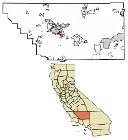 Location in Kern County and the state of California