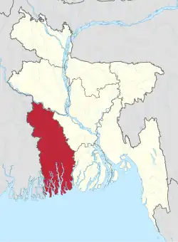 Map of Khulna Division