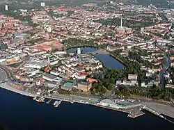 Aerial view of the city