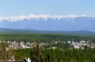 A view of Kimberley with the mountains behind