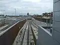 A view that look  east, towards the incomplete extension towards Woolwich Arsenal station (photo taken August 2008).