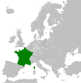 Kingdom of France in 1816