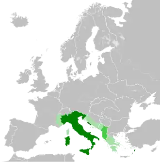 The Kingdom of Italy in 1942