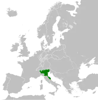 The Kingdom of Italy in 1812