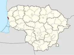 Location of Klaipėda
