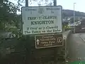Road sign upon entrance into Knighton