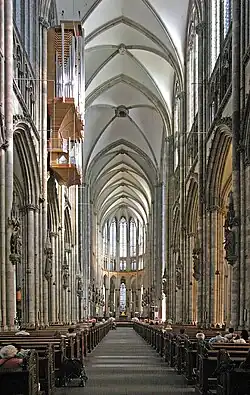 With a length of 144m, and a height of 43m, the cathedral has one of the biggest vaults in the world