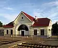 Railway station.