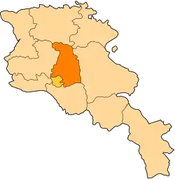 Location of Kotayk within Armenia