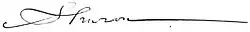 Milan I's signature