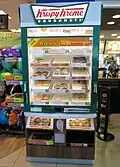 Krispy Kreme donuts counter in the UK