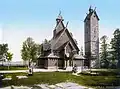 Krummhuebel, Church of Wang (German: Kirche Wang) between 1890 and 1905.