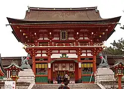 Main entrance, two-story shrine gate (rōmom)