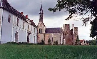 The Abbey of Loroy, in Méry-ès-Bois, in 1987