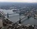 Cities are often near the mouth of a river.