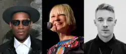 The members of LSD, from left to right:  Labrinth, Sia and Diplo