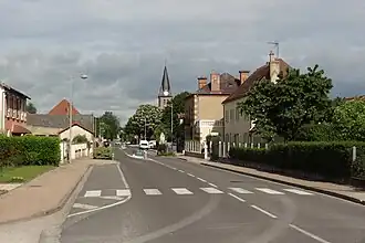 The main road in La Ferté-Hauterive