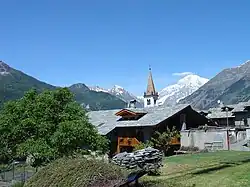 La Salle with the Mont Blanc in the background