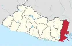 Location within El Salvador