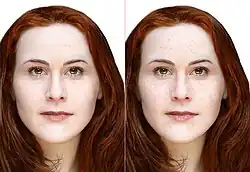 Digital image created from CT scans of skulls to depict an estimation of the victim in life