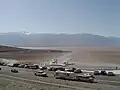 Tourist area flooded by Lake Badwater, Death Valley National Park, California. Spring of 2005.