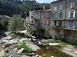 Largentière and the La Ligne river.