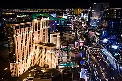The Las Vegas Strip, largely located within Paradise