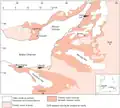 Localities where Ichthyotitan-affiliated specimens have been found around the Bristol Channel and Severn Estuary