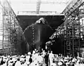USS Hornet at launching