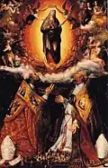 Assumption of the Virgin with Saints Peter Chrysologus and Cassian, 1584, Palazzo Comunale, Imola